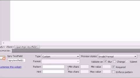 Dreamweaver CS4 Tutorial – 23 – Custom Text Fields