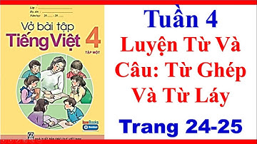 Vở Bài Tập Tiếng Việt Lớp 4| Tuần 4| Luyện Từ Và Câu |Từ Ghép Và Từ Láy| Trang 24 25