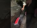 the process of plating a knife by dipping it in water #youtubeshorts