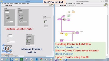 P17- Cluster in LabVIEW Part 2 | Bundle Cluster | Update Cluster | Create Cluster from Elements