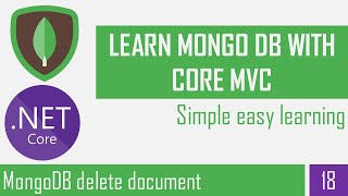 MongoDB Delete Document | Remove, DeleteOne and DeleteMany Methods | CRUD Operation | Asp.Net Core