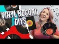 DIY's Using Vinyl Records! DIY Bowl, Notebook and Wall Art!