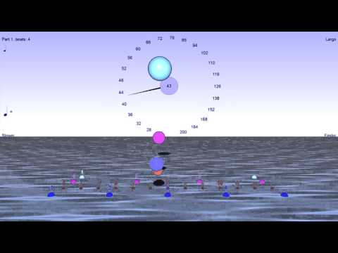 Polyrhythm (or cross rhythm) 4 : 3 with the measure split into 12 - with Bounce Metronome Pro