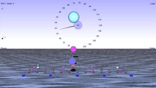 Polyrhythm (or cross rhythm) 4 : 3 with the measure split into 12 - with Bounce Metronome Pro