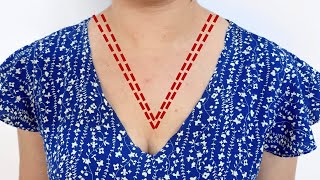 How to Alter a Low Neckline | Beautiful & Easy Sewing Idea