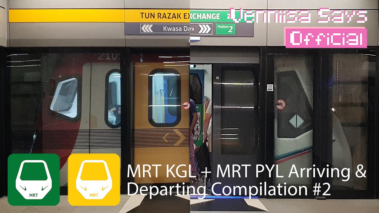 MRT KAJANG LINE (SBK LINE) + MRT PUTRAJAYA LINE (SSP LINE) ARRIVING & DEPARTING COMPILATION #2