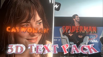 3D Text Pack On Node Video (+Preset)