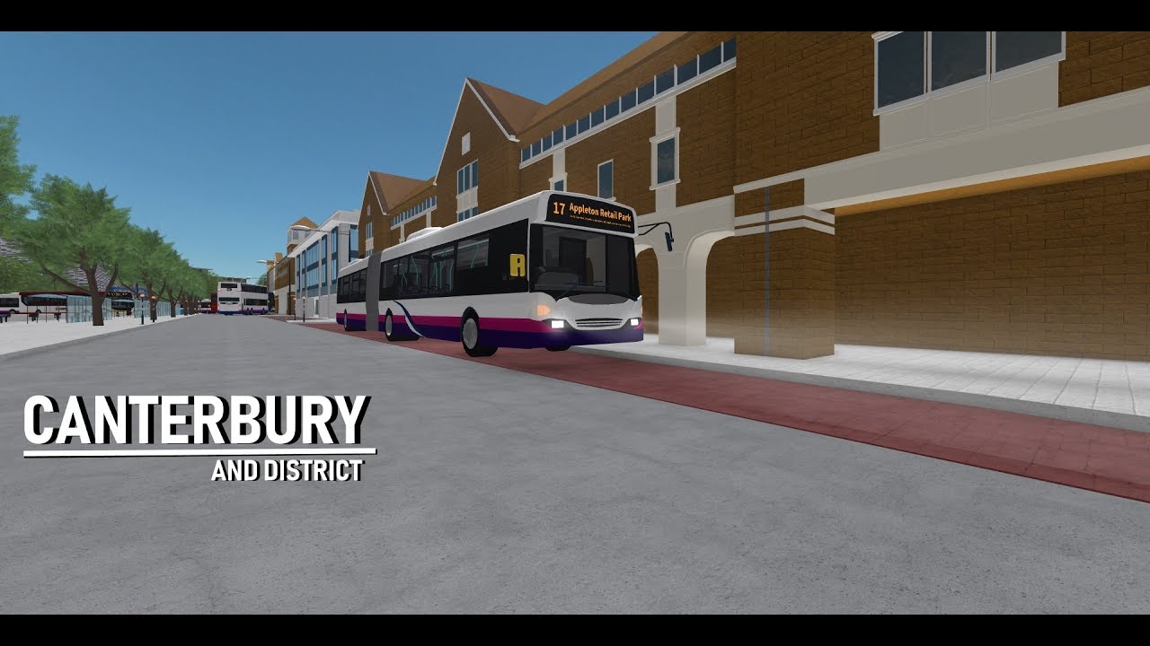 Roblox Canterbury District Bus Simulator V4 Beta First Travel Articulated Bus Route 17 Youtube - tour bus roblox