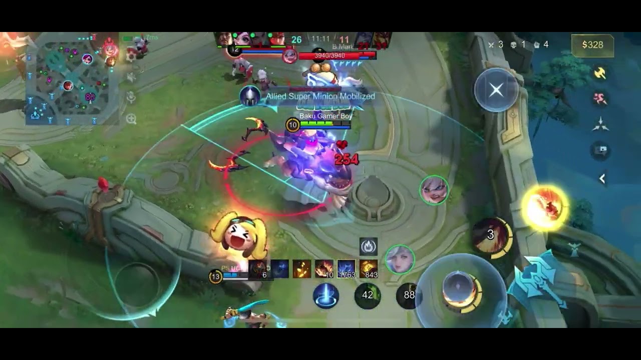Hero នេះសប្បាយលេបគេណាស់ #game #mobilelegends #Bakugamerboy