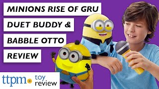 Minions The Rise Of Gru Duet Buddy Singing Bob And Babble Otto From Mattel Toy Review Youtube