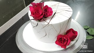 Anniversary cake design | red flower cake | amazing designer cake | 1st wedding anniversary cake