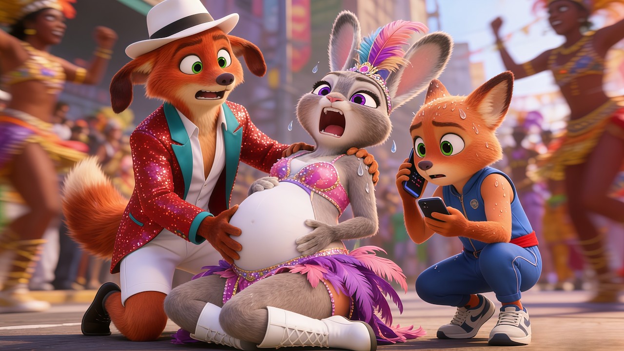 Zootopia 2: SHOCKING! 💃🤯 Nick Wilde Panics as Pregnant Judy Drops at Carnival! 🦊🐰🥁 #zootopia2