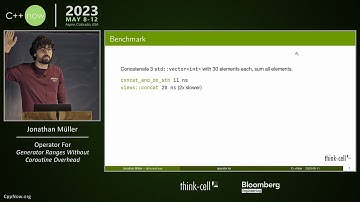 Lightning Talk: operator for - C++ Generator Ranges Without Coroutine Overhead - Jonathan Müller