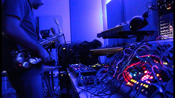 Eurorack modular synth and alto saxophone live deep house jam
