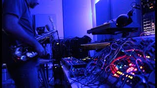 Eurorack modular synth and alto saxophone live deep house jam