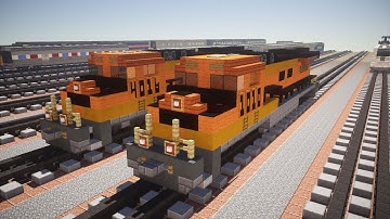 Minecraft BNSF GE Evolution Diesel Locomotive Train Tutorial