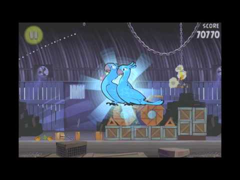 Angry Birds Rio Level 30 (2-15) Smugglers Den 3 Star Walkthrough