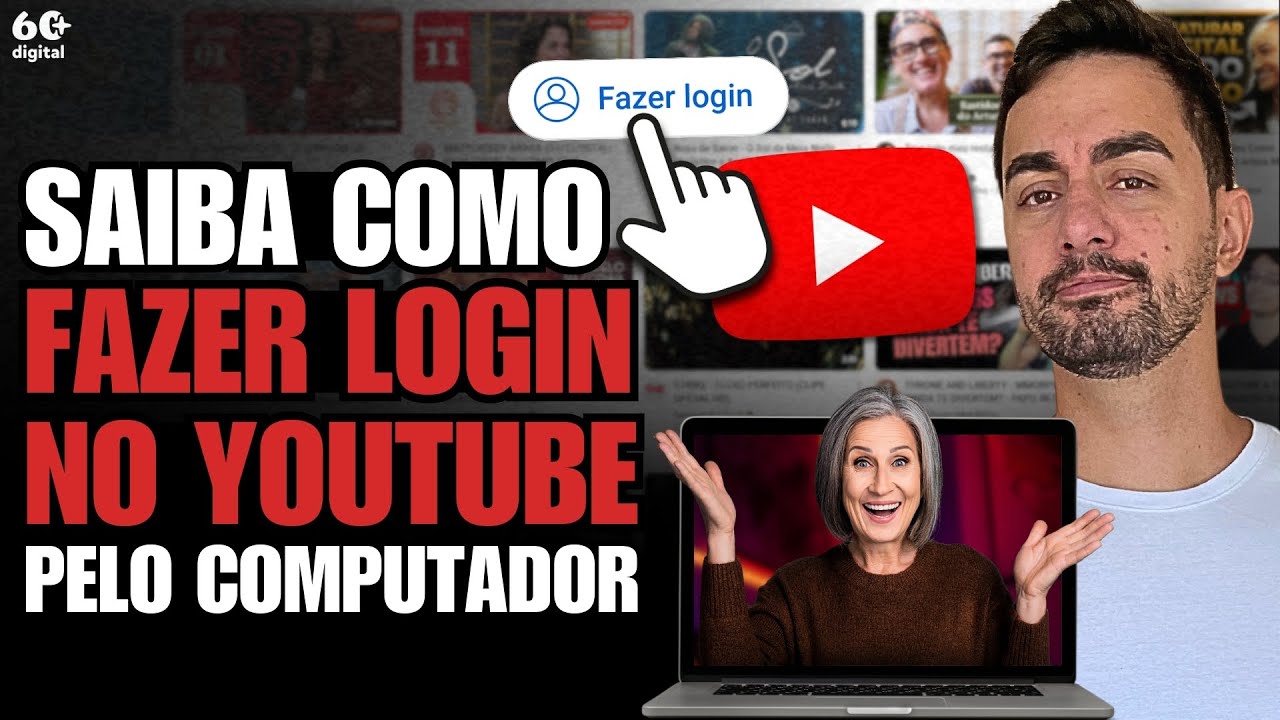 FAZER LOGIN E SAIR DO YOUTUBE visual data 3