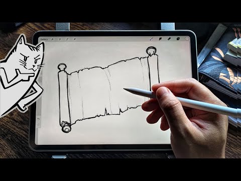 How to draw ancient scroll 📜