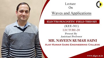 ELECTROMAGNETIC FIELD THEORY LECTURE 20 