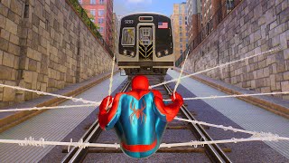 Can you stop the train in Spider-Man 2?