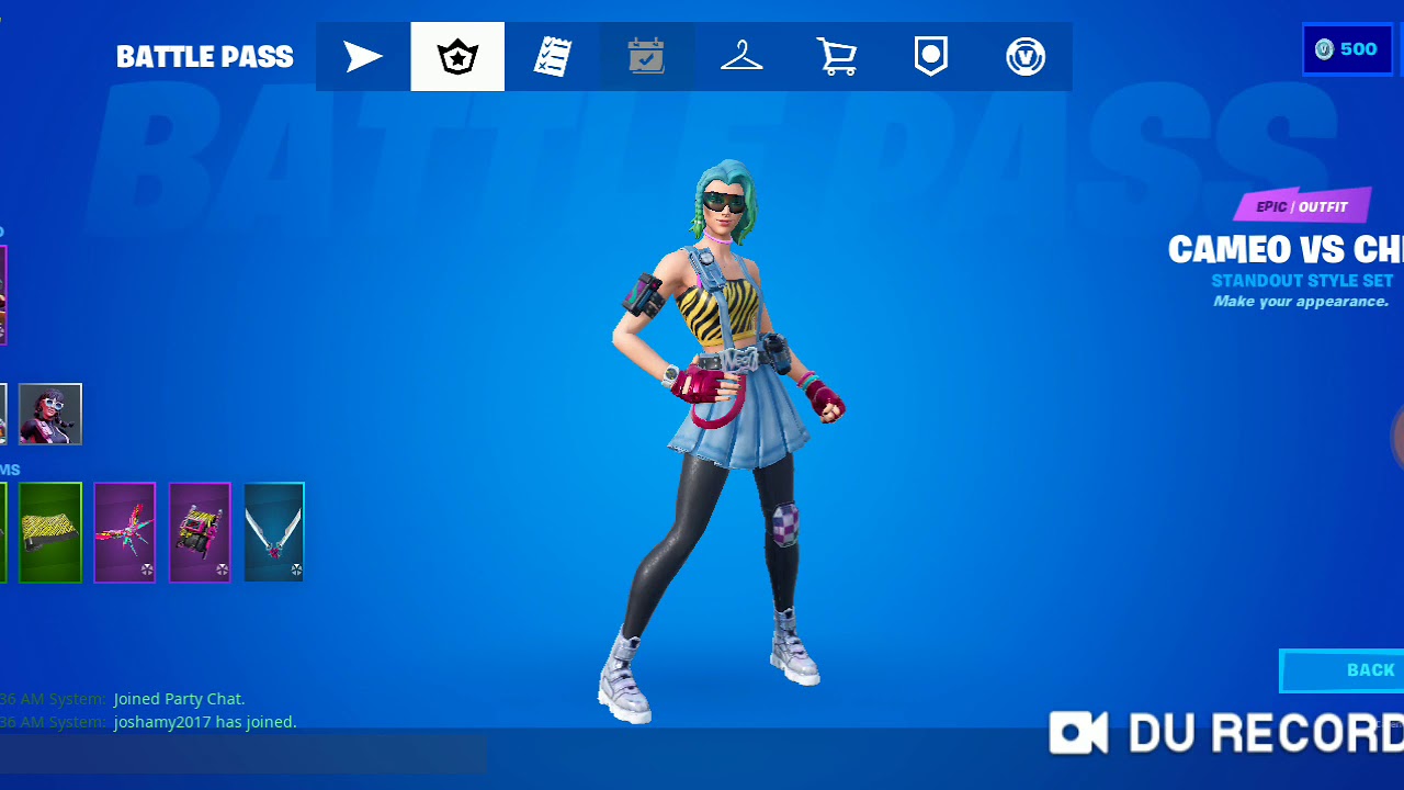 Fortnite Chapter 2 Cameo Vs Chic Skin And Complete Styles And Set YouTube