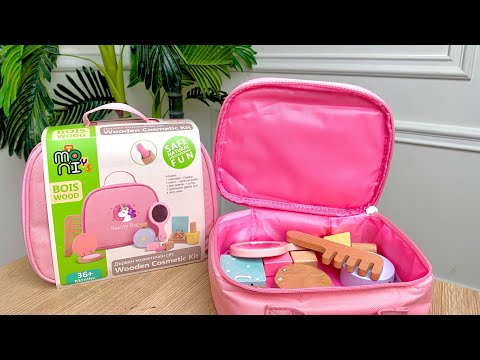 Moni Toys-ის ხის სათამაშო გასაპრანჭი აქსესუარები 4502 Wooden beauty set