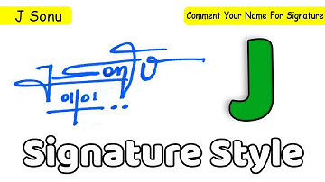 ✔️ J Sonu Name Signature Style Request Done