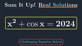 Unusual Equation Solution • Explained