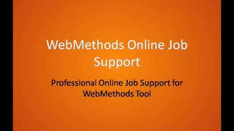 WebMethods Online Job Support