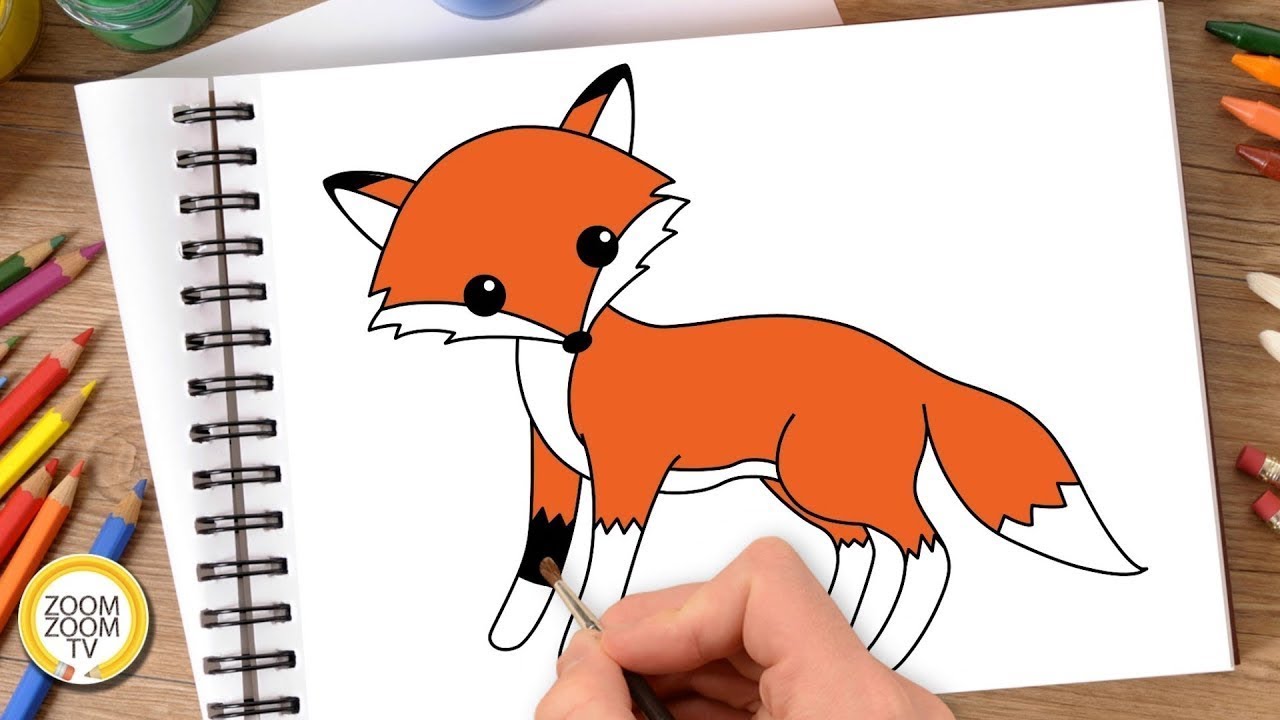 Hướng Dẫn Cách Vẽ Con Cáo - Tô Màu Con Cáo - How To Draw A Fox - Youtube