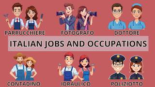 Jobs And Occupations Names In Italian With Articles Level A1 With Pictures & Quiz Eng Sub