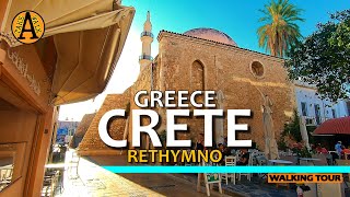 Greece, Crete, Rethymno - Old Town Streets - Port near the Beach - Walking Tour