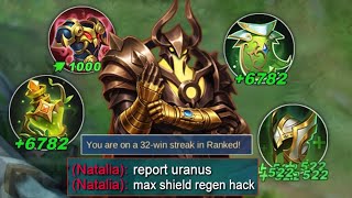 THE STRONGEST URANUS BUILD IN SEASON 41!💀INSANE MAX REGEN AND SUPERB SHIELD - Mobile Legends screenshot 1