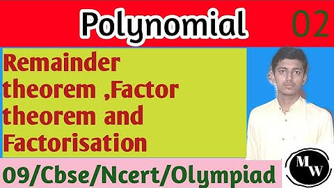 Polynomial class09|polynomial 02|Remainder theorem|Factor theorem| questions of polynomial|Factorise