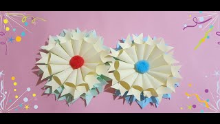 Simple and beautiful paper flower/making paper flowers/paper crafts/ عمل ورد من الورق بشكل جديد