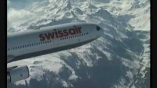 Swissair  flying over the Swiss Alps - Adagio for Strings