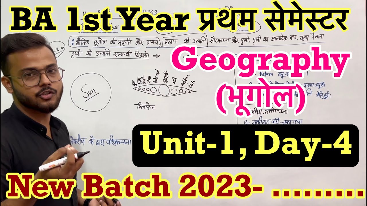 Day4 BA 1st Year Geography 1st semester Unit1 fully detailed class