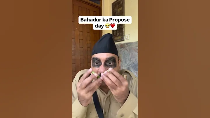 Bahadur ka propose❤️😂 #youtubeshorts #funny #comedy #comedyvideo #funnyvideo #shorts #haha #fun