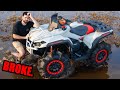 Full Sends BLOWS UP My CAN-AM! Water Skims | DEEP MUD