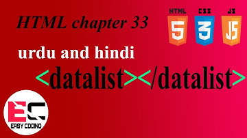 HTML DATALIST IN URDU AND HINDI |  Web Development Tutorial For Beginners In Urdu And Hindi.