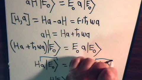 Topics In Quantum Mechanics Video #25: Creation & Annihilation Operators Part 3