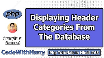 Displaying Header Categories Dynamically from the Database | PHP Tutorial #65