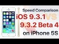 iPhone 5S iOS 9.3.1 vs iOS 9.3.2 Beta 4 / Public Beta 4 Build #13F68 Speed Comparison