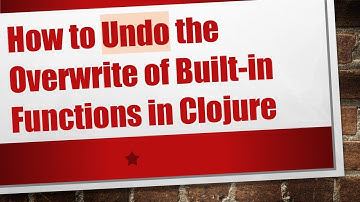 How to Undo the Overwrite of Built-in Functions in Clojure