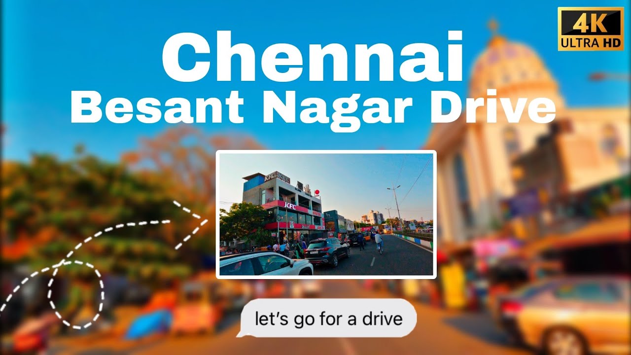 [4K]🇮🇳 Besant Nagar Sunset Drive 😍🛵| #drive #besantnagar #asmr #chennai