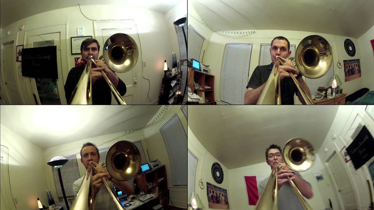 GoPro! x4 trombones YouTube