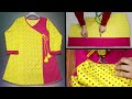 Angrakha Style Frock Cutting And Stitching || Angrakha Kurti || Angrakha Shirt