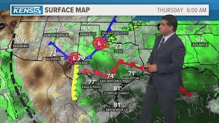 Chance for showers Thursday evening in San Antonio