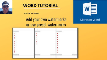 This video explains how to create a Watermark in Microsoft Word.  Watermarks